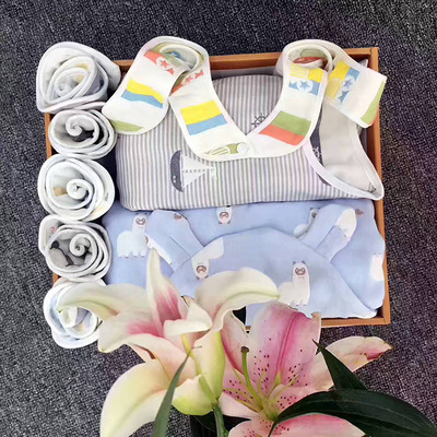 Newborn A summer Birth Gift box Baby Clothing Supplies Gift box Newborn Gauze gift baby gift