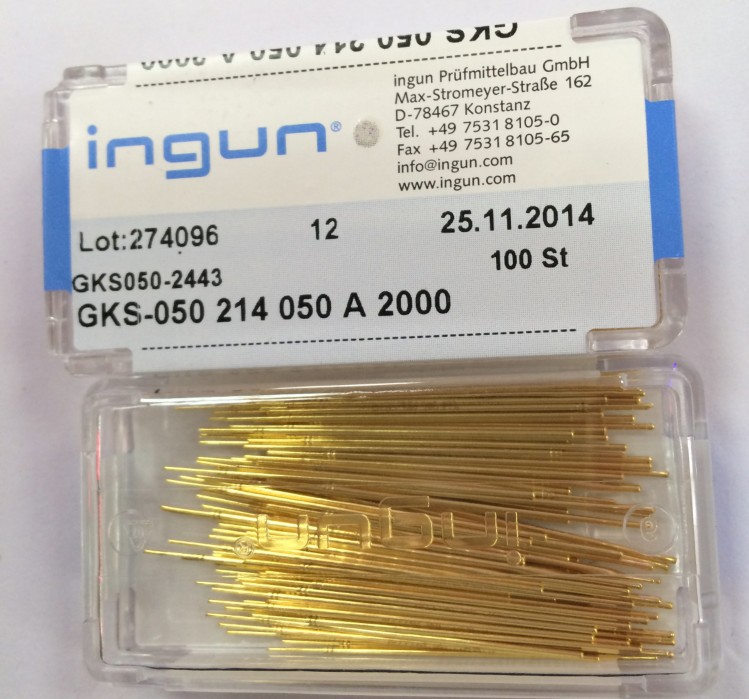 台产优质 INGUN英钢测试针 GKS 050-214-050A2000 电测针 弹簧针