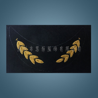 印度丝金属丝刺绣徽章铁路航空船员帽檐麦穗绣花可定制|ru