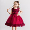 Girls’ skirt summer bursting temperament girls’ dress Rose Butterfly Knot princess dress skirt