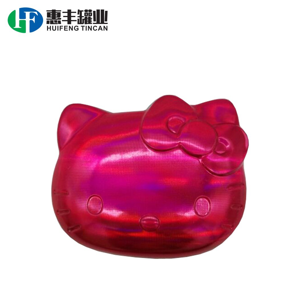 定制KT猫铁盒镭射覆膜印刷异型马口铁罐 纸巾化妆品铁盒TIN BOX
