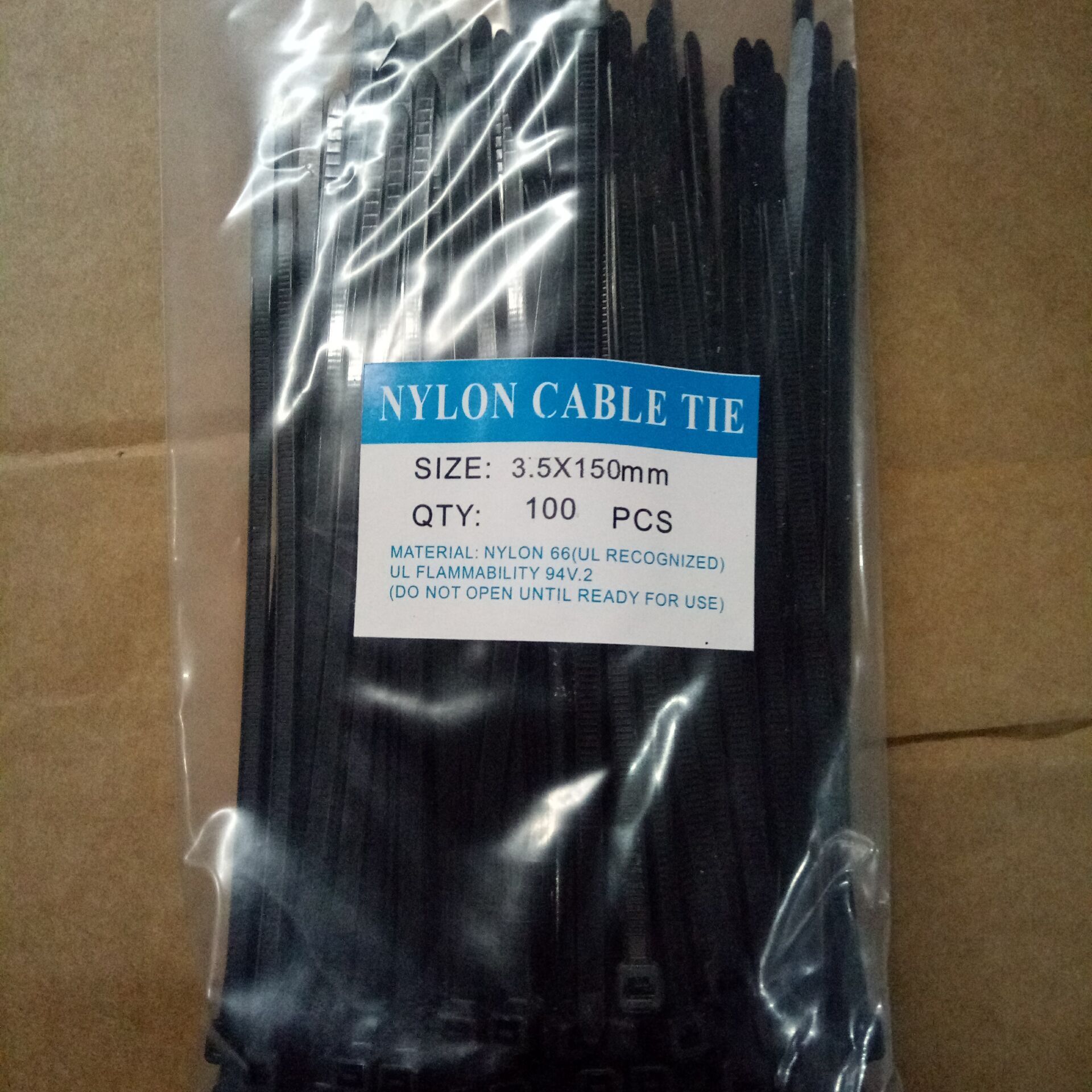 黑色塑料尼龙扎带    塑料扎带  不易断电线耐用防松收纳