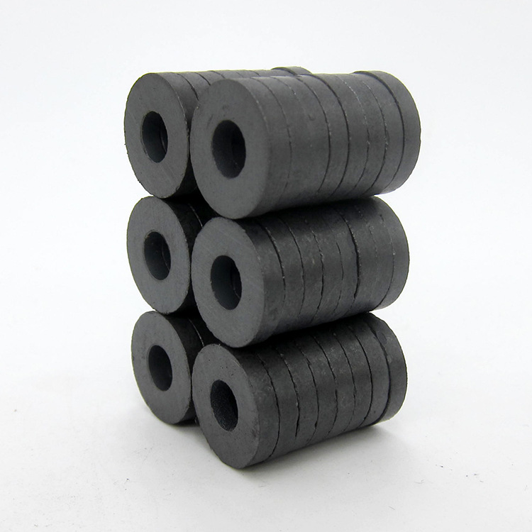 厂家直销铁氧体磁环 普通磁铁 环形 大圆环12x4.2x3 黑磁铁