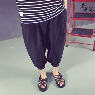 男士灯笼裤黑色图片_男士灯笼裤黑色图片大全