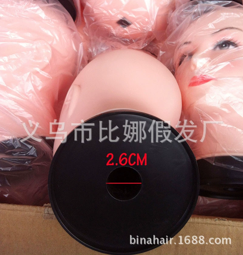 Mannequin head, shower cap, scarf, wig, stand PVC