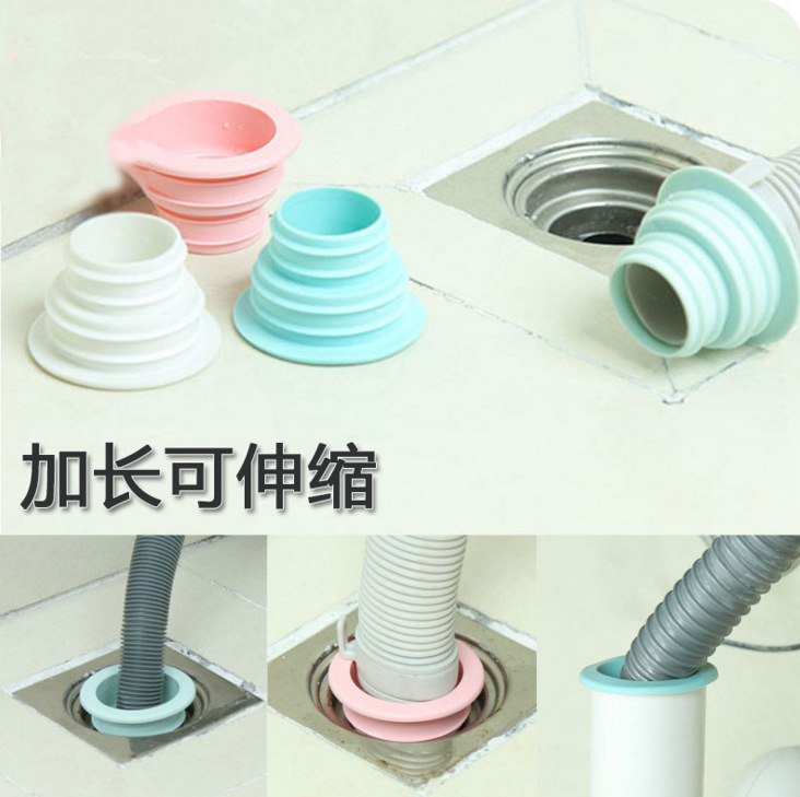 可加長下水道密封圈管道防臭圈洗衣機排水管接頭地漏下水管三通