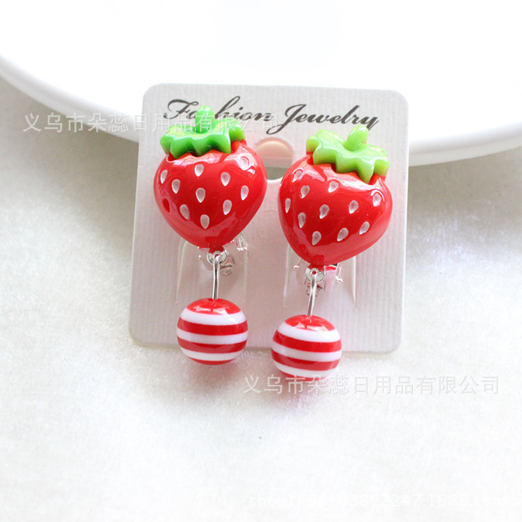 Cartoon Style Heart Shape Flower Arylic Handmade Kid's Drop Earrings 1 Pair display picture 31