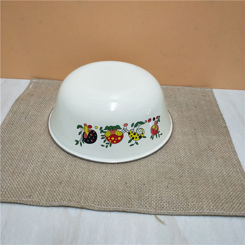 Old-fashioned enamel mixing bowl enamel salad bowl enamel bowl instant noodle bowl Ajiao bowl soup enamel bowl enamel rimmed bowl