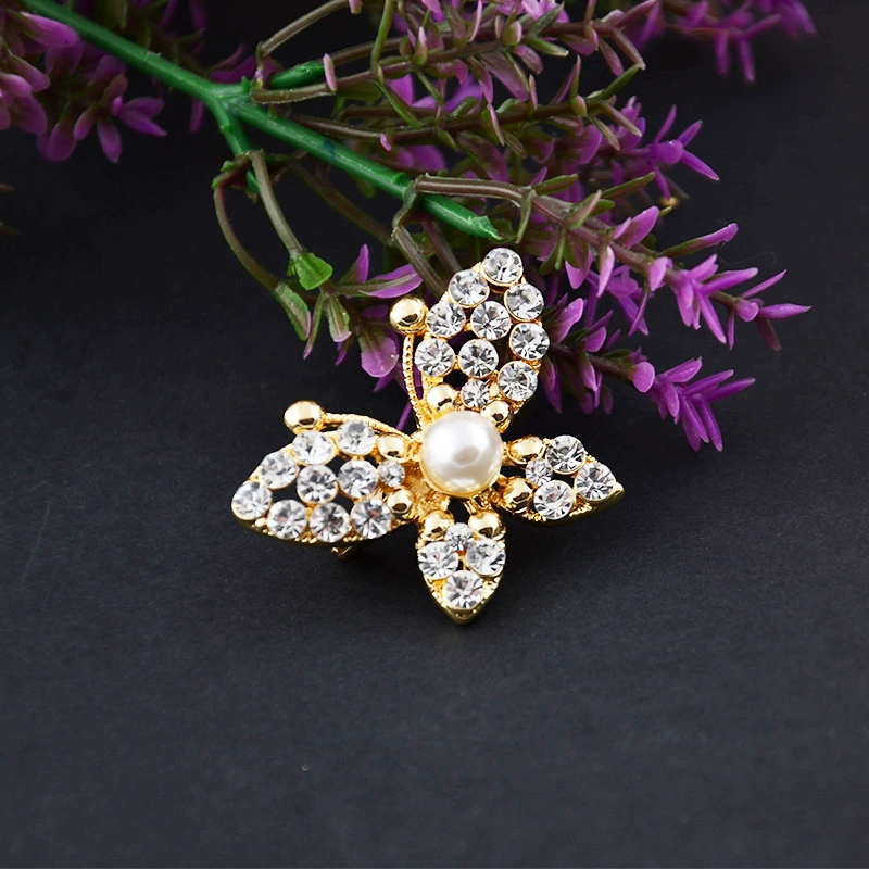 Sophisticated metal brooch, jacket from pearl lapel pin, accessory, protective underware, pin, European style