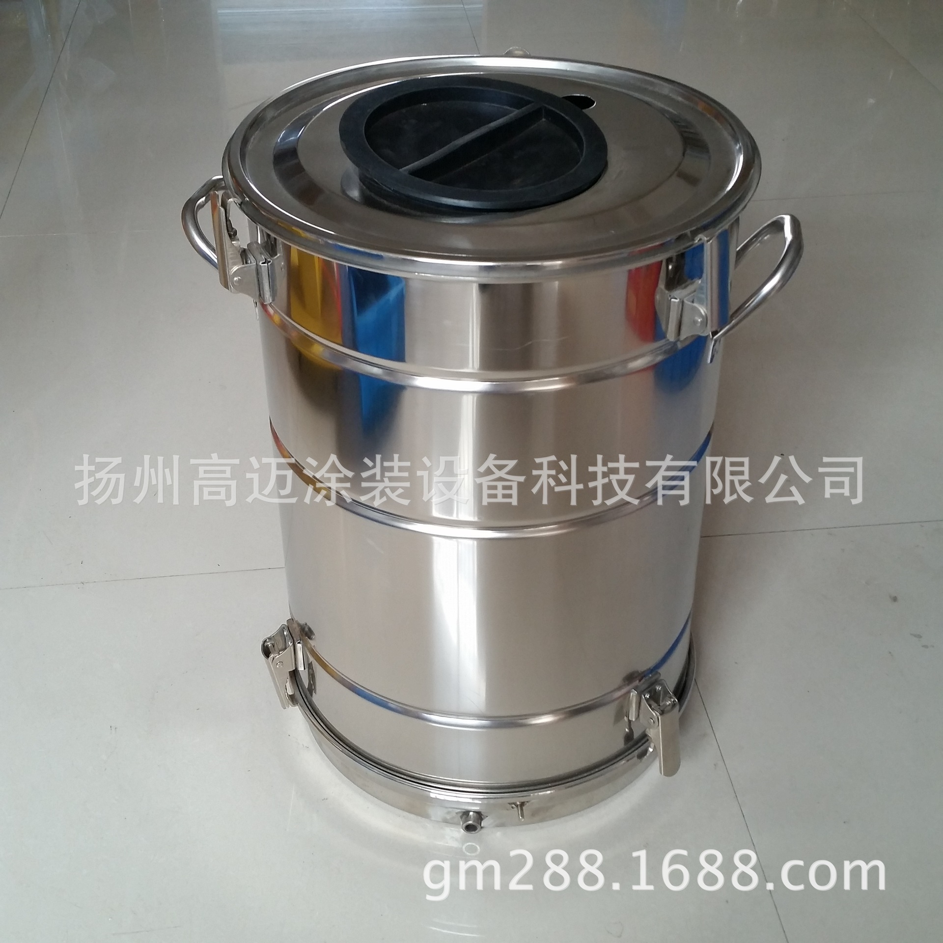 不锈钢粉桶 快拆粉桶 脱卸式供粉桶 分体式不锈钢粉桶 底部可拆卸
