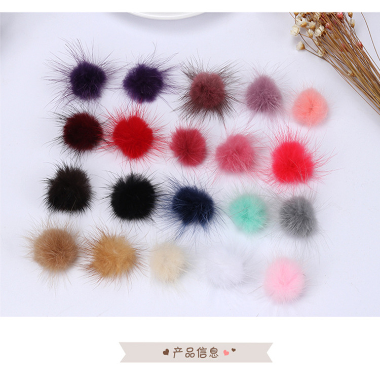 Manufactor Mink hair ball colour 2.5cm 3cm 3.5cm Clothing and shoes diy Jewelry leather and fur Hair ball Accessories