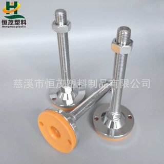 聚氨酯减震脚杯,底盘100MM安装孔调整脚,钢铁镀铬重力支撑地脚