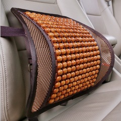 Car lumbar support breathable car cushion car lumbar support pad summer car back lumbar cushion wooden beads seat lumbar support