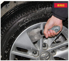 Manufacturer Direct Sale Car Tire Wheel Cleaning Brush Cleaning Brush Curved Short Handle Tire Wheel Cleaning Brush