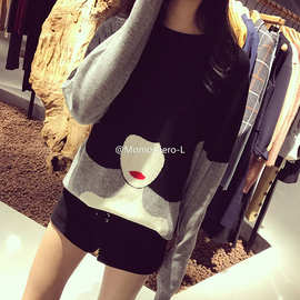 woman motif jumper针织