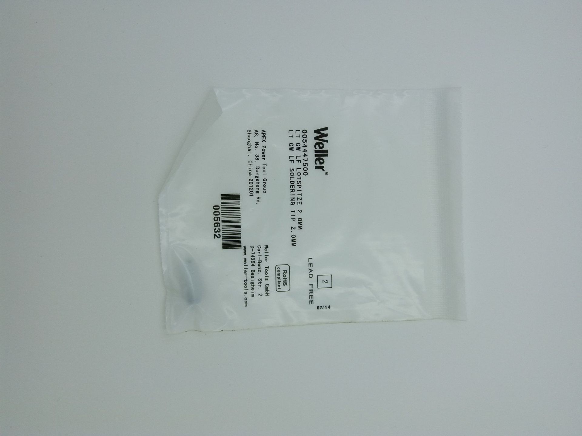 美国威乐(WELLER) LT系列 LT P  T0054439004烙铁咀烙铁头1.4mm