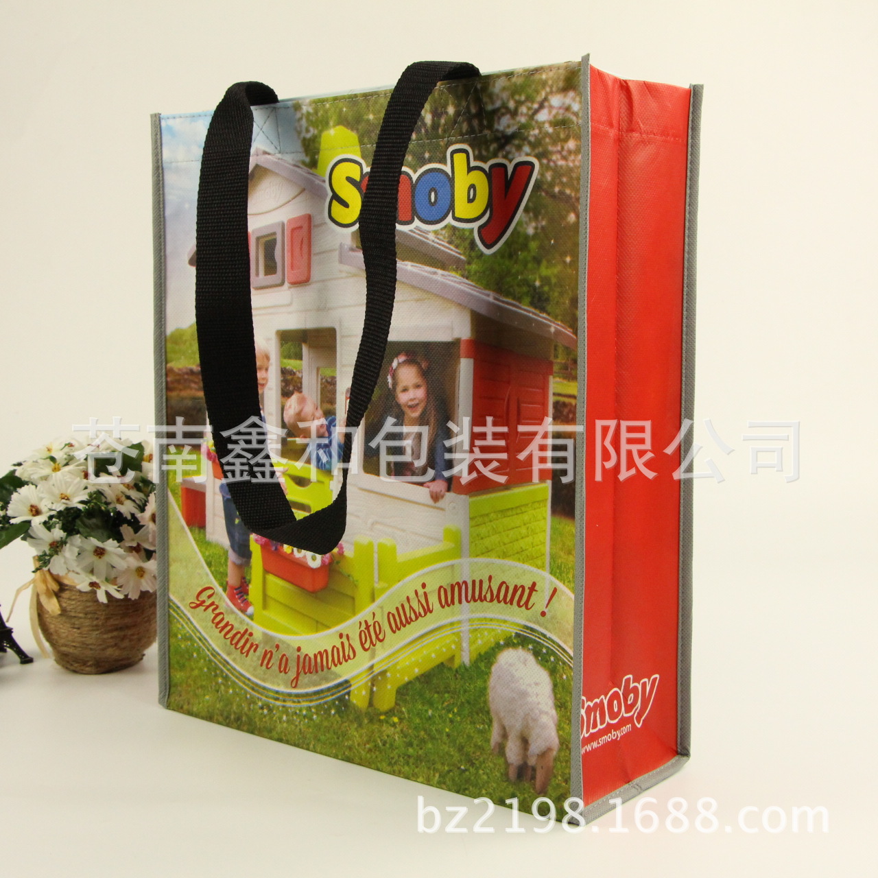 织带手无纺布覆膜袋礼品包装袋玩具包装袋定 制 广告袋可印logo