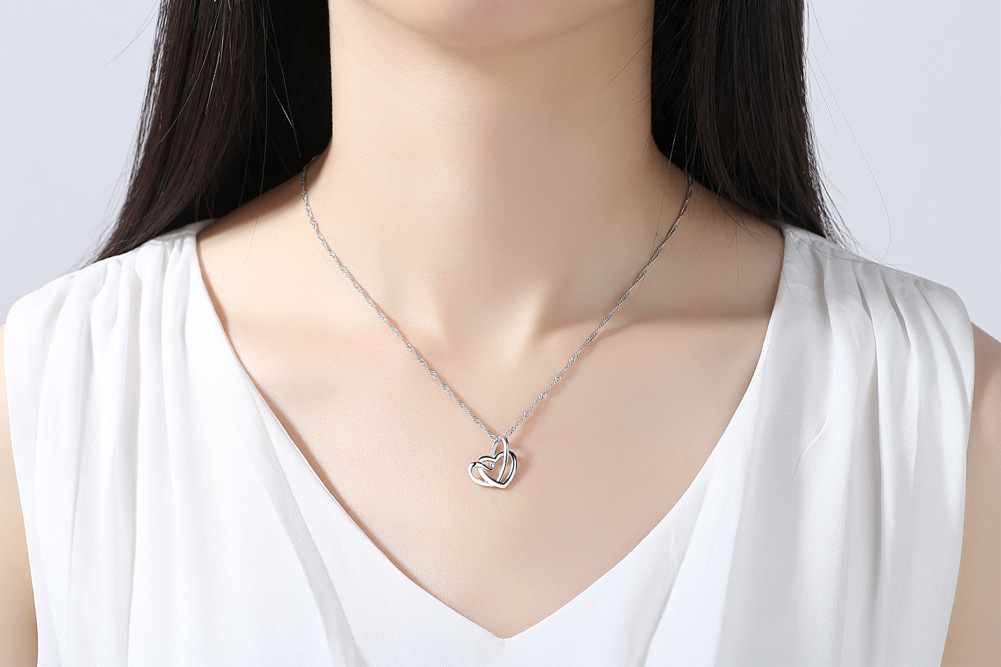 8g Weight Pendant Necklace Classification 1 Piece Quantity Simple Style Commute Heart Shape Copper Plating Pendant Necklace