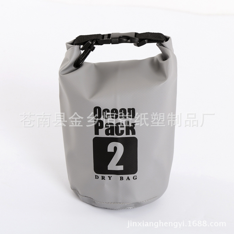 Production of outdoor drifting waterproof bucket bag beach waterproof bucket bag PVC clip mesh waterproof bag waterproof bucket bag set