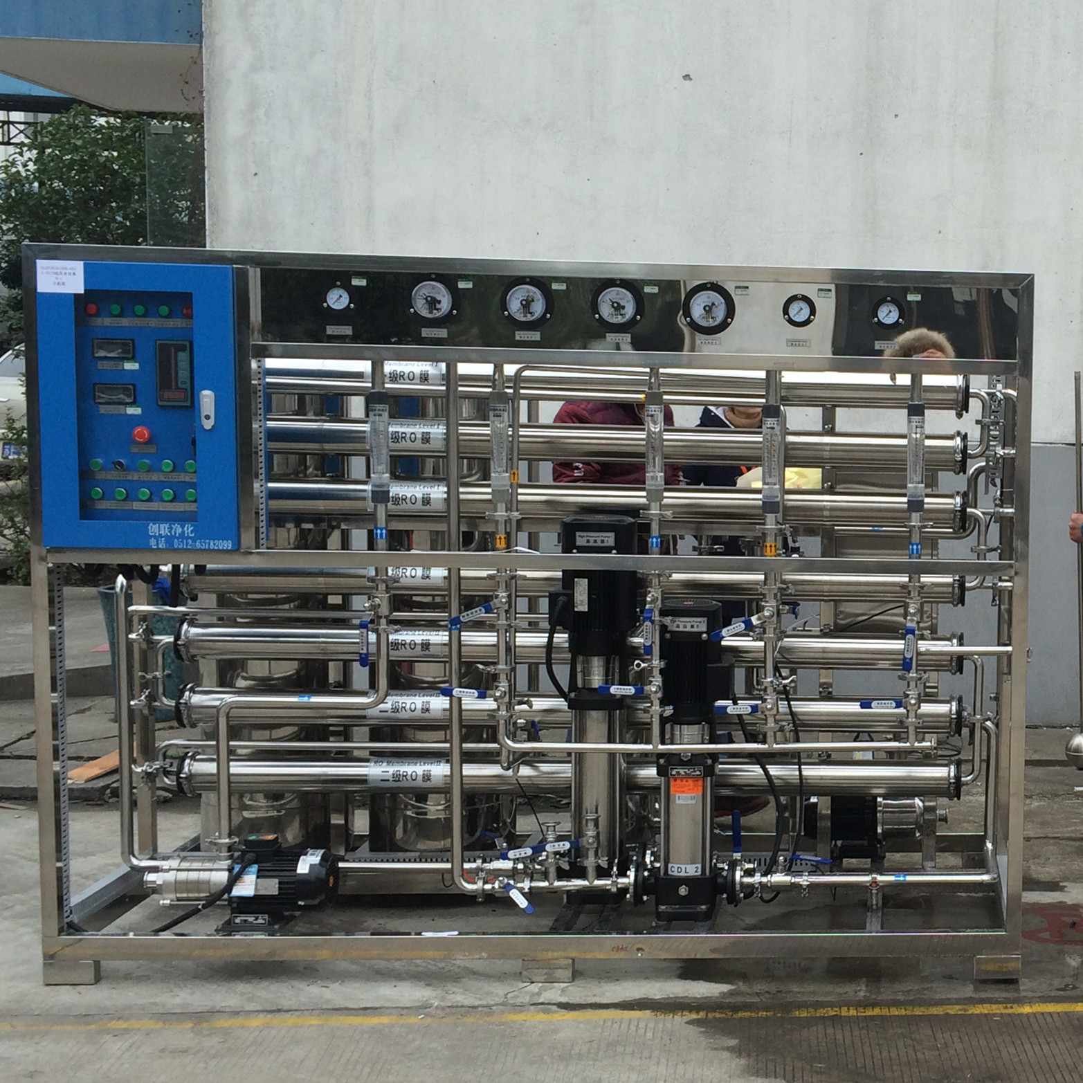 创联净化全不锈钢纯水机 纯水设备 反渗透纯水设备去离子水设备