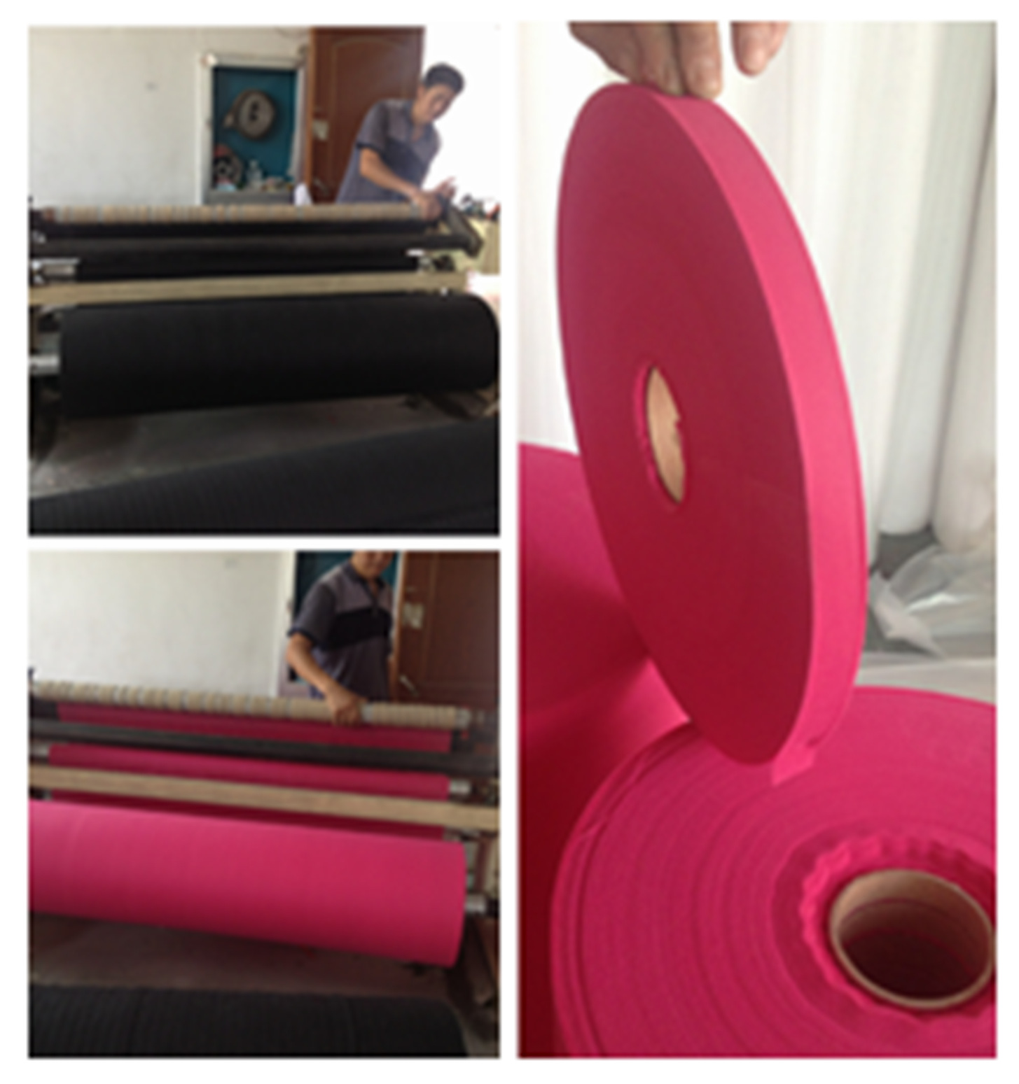 厂家直销80克黑白彩色包边无纺布 分切开条 可分切2-5公分