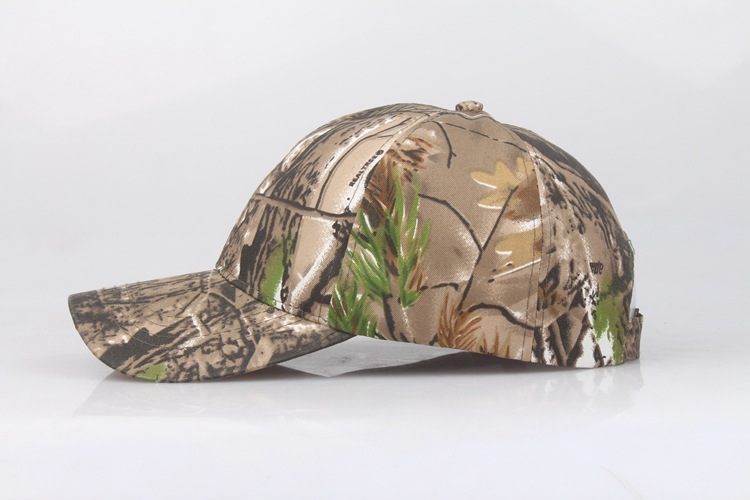 Outdoor Sun Protection Quick Drying Hat With Jungle Leaves Men's And Women's Camouflage Fashionable Baseball Cap_voghion.com