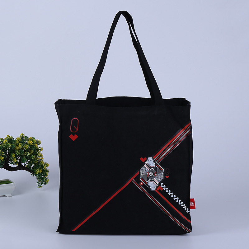 厂家供应 创意收纳学生手提帆布袋 时尚印花全棉单肩包 量大从优