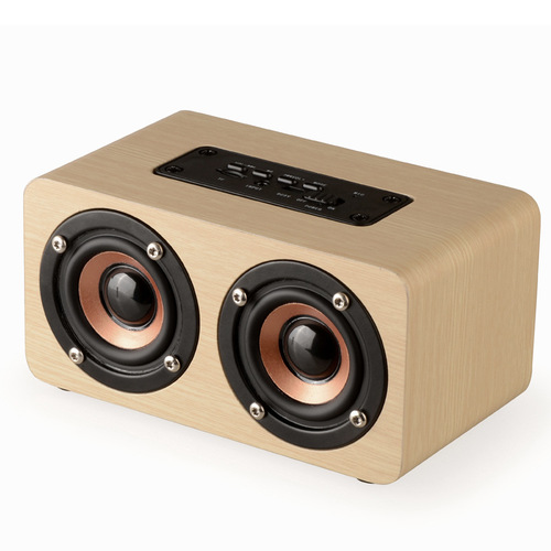 W5 Bluetooth Speaker, Wooden Home Gift Logo Creative Wireless Computer Outdoor Speaker Manufacturer