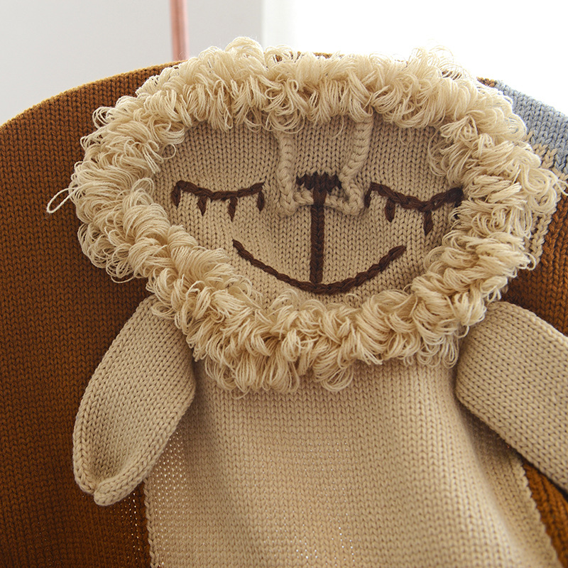 可爱卡通INS风 纯棉 婴童毯子 毛线毯  沙发盖毯空调毯