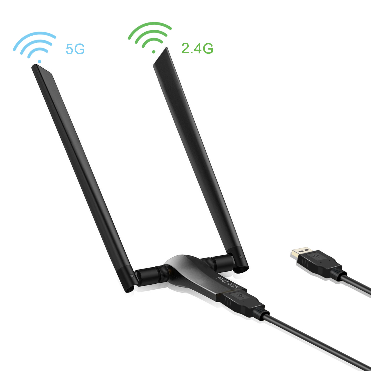 Manufacturers straight hair 1200M Dual Band Wireless network adapter WiFi receiver 5G/2.4G network USB Adapter