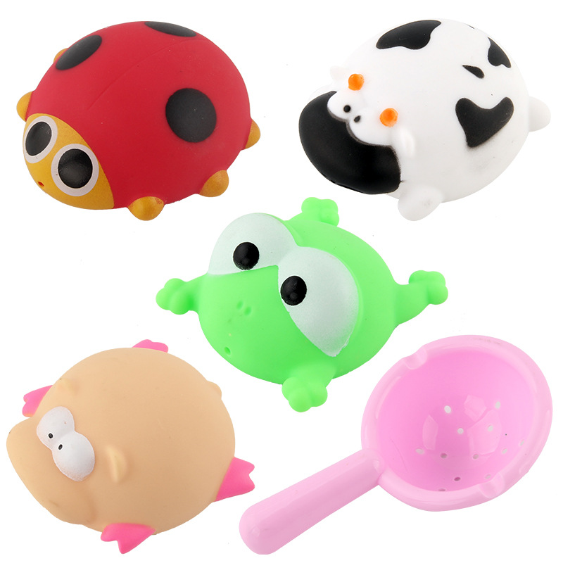 Tiktok mismo estilo de baño de los niños juguetes de agua diversión ducha rociador de agua peces pesca con BB llamado múltiple opcional