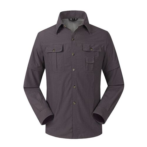Wholesale men's outdoor quick-drying clothing and pants set, quick-drying shirt, short-sleeved pants, detachable 1706
