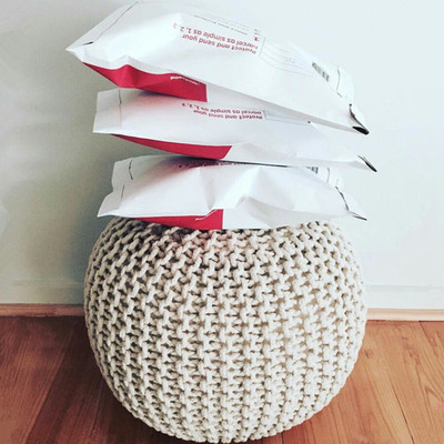 現代工藝 手工編織 純色圓墩榻榻米豆袋 坐墩 創意 可愛懶人沙發