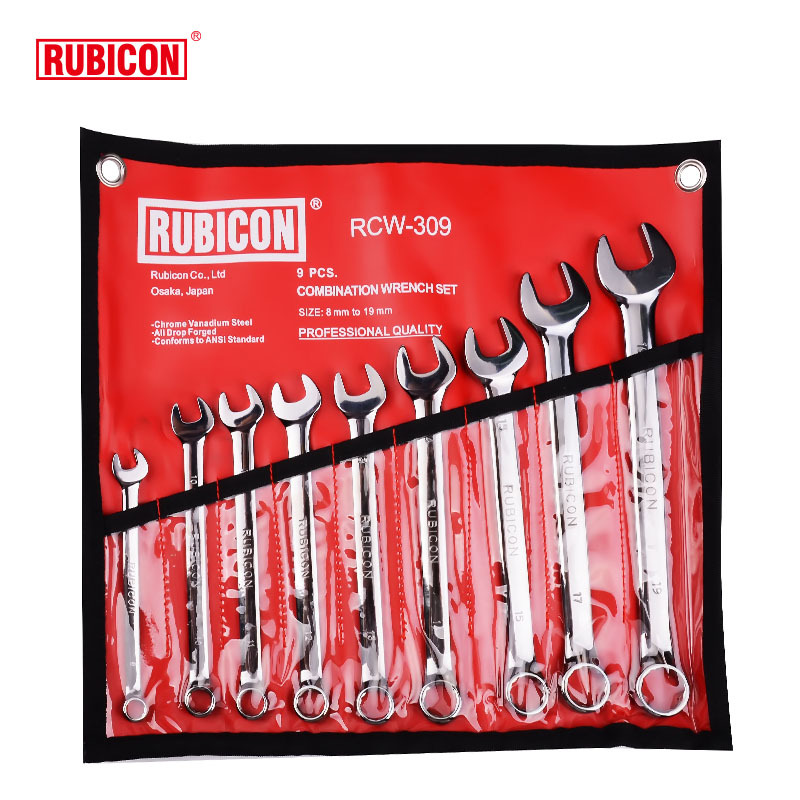 罗宾汉(RUBICON)美式梅开扳手工具套装9支RCW-309手动工具
