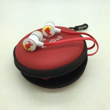 厂家定制礼品金属滴胶LOGO耳机 拉链包手机耳机