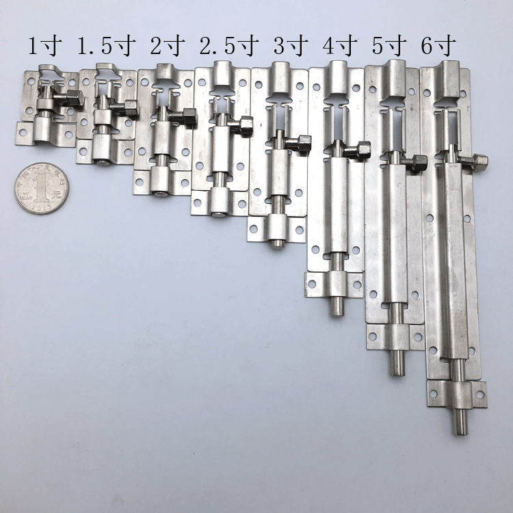 不锈钢插销窗户门明插销1寸1.5寸2寸2.5 3寸4寸5寸6寸8寸10寸12寸