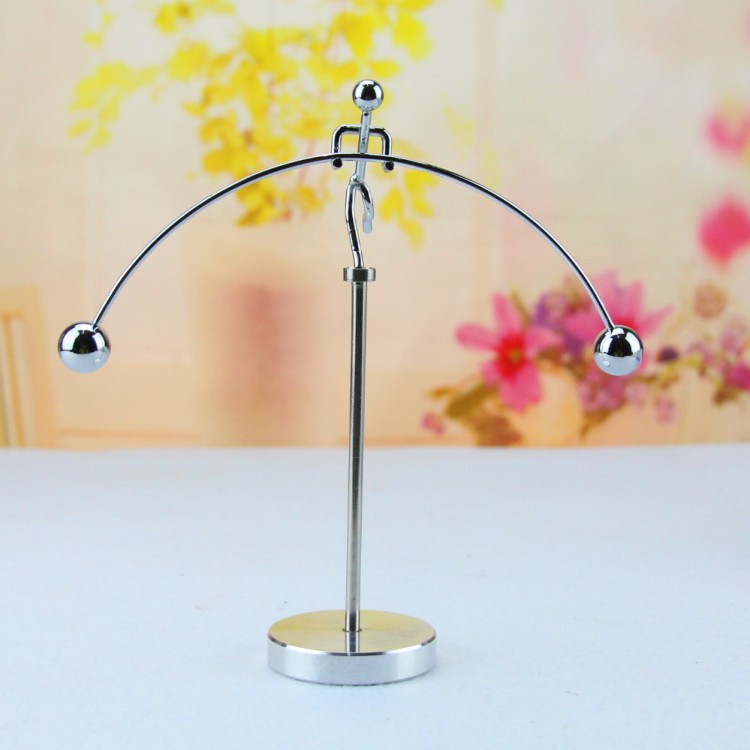 Metal bottom seat single -footed iron man balanced creative…