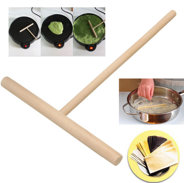 Kitchen Pancake Fruit Rake Round Pancake Fruit Tool T-shaped Egg Cake Scraper DIY Batter Appliance Kitchen Ware