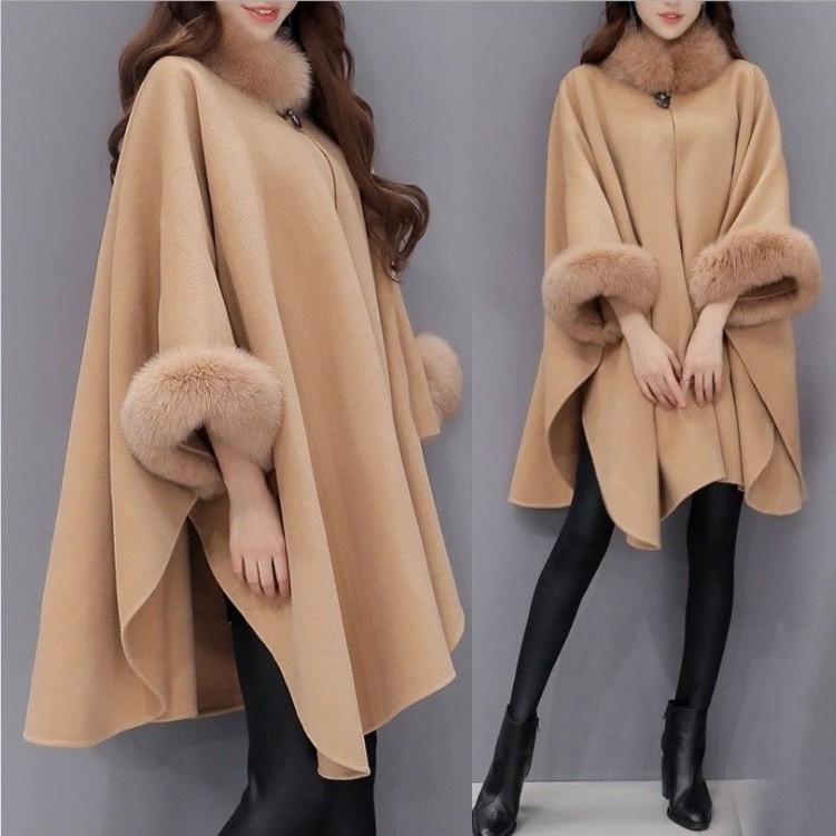 Women's Elegant Solid Color Patchwork Single Breasted Coat Woolen Coat display picture 2