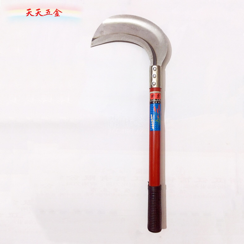 厂家供应野粟牌鱼头厚草镰刀 钢柄镰刀 割草刀 草刀 农用工具