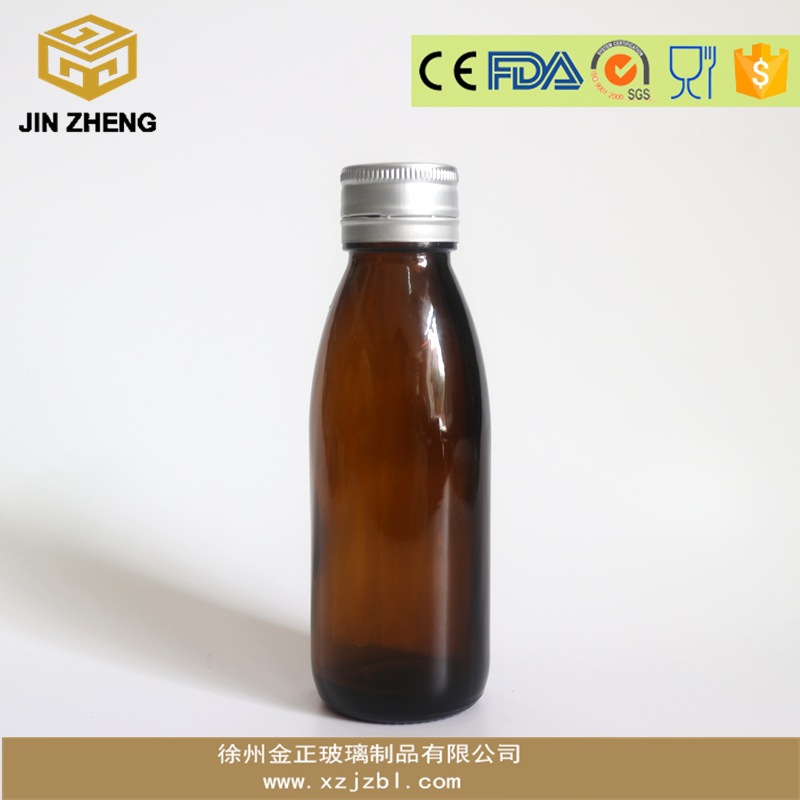 现货批发 定制115ml棕色玻璃口服液瓶 药用瓶糖浆瓶