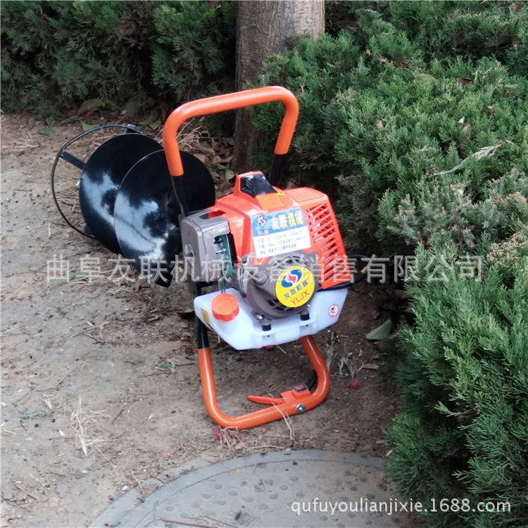 汽油大功率植树挖洞机 大棚围栏埋桩打洞机 手推式汽油钻眼机62