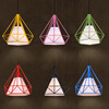 Creative coffee ceiling lamp, diamond pendant for corridor for bedroom, simple and elegant design