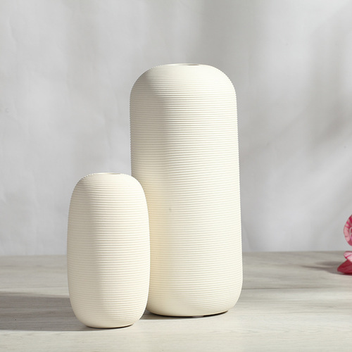 Ceramic white vase ornaments modern simple creative living room home soft decorations large and small flower arrangements wholesale