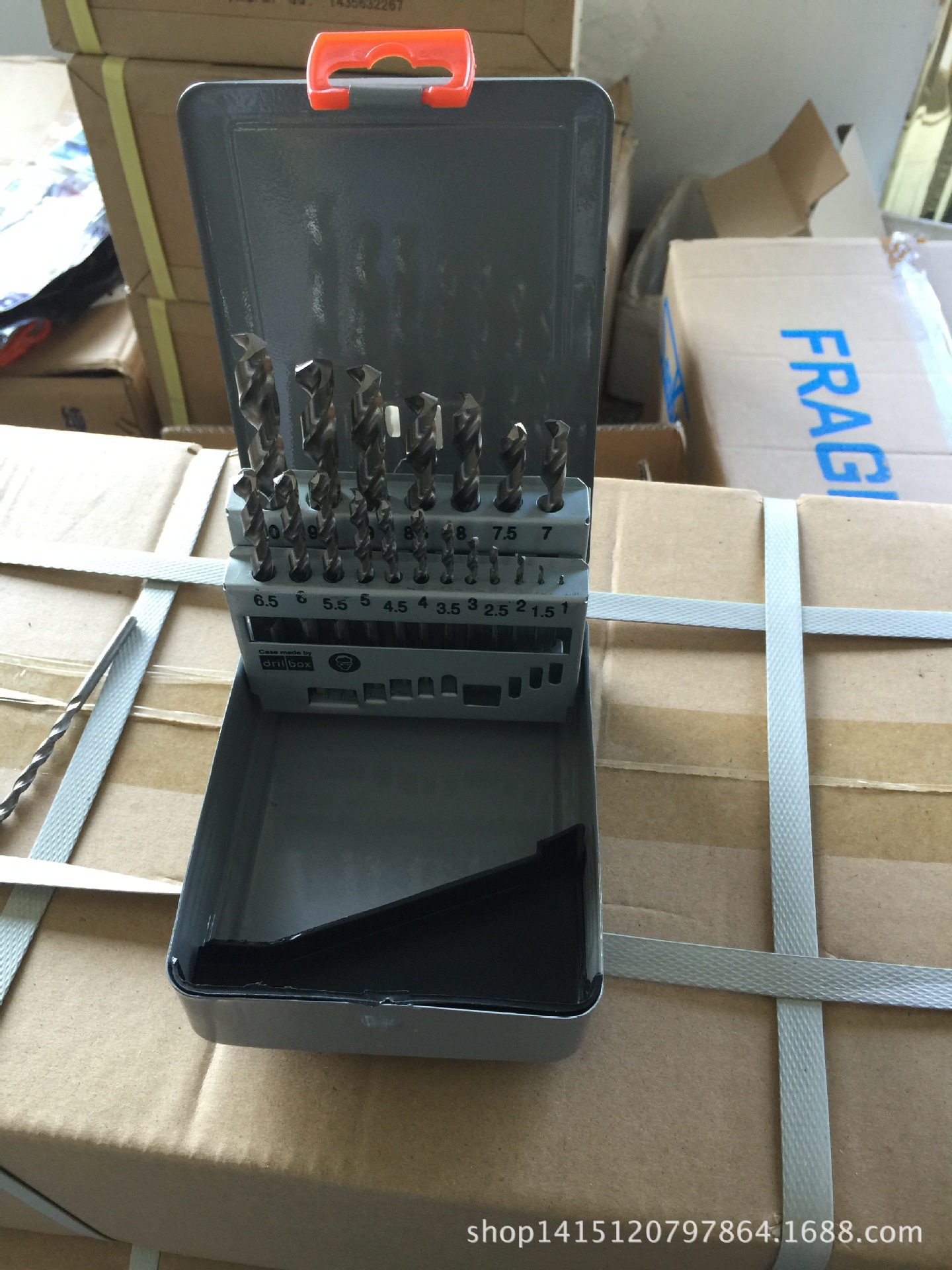 19件麻花钻/19PCS麻花钻组套/全磨抛光钻头/19支组麻花钻组套