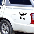 户外运动熊猫汽车贴图片功夫反光贴纸个性创意涂鸦车身拉花订做
