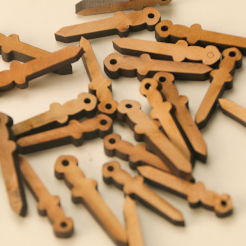 厂家直销桃木小物件桃木剑木雕配饰饰品批发 DIY饰品配件