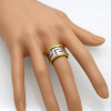 Fashionable two-color ring stainless steel suitable for men and women, European style