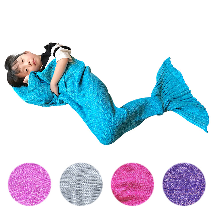 Cross border Specifically for children routine Manufactor Same item Blanket mermaid blanket Knitted blanket Sofa blanket