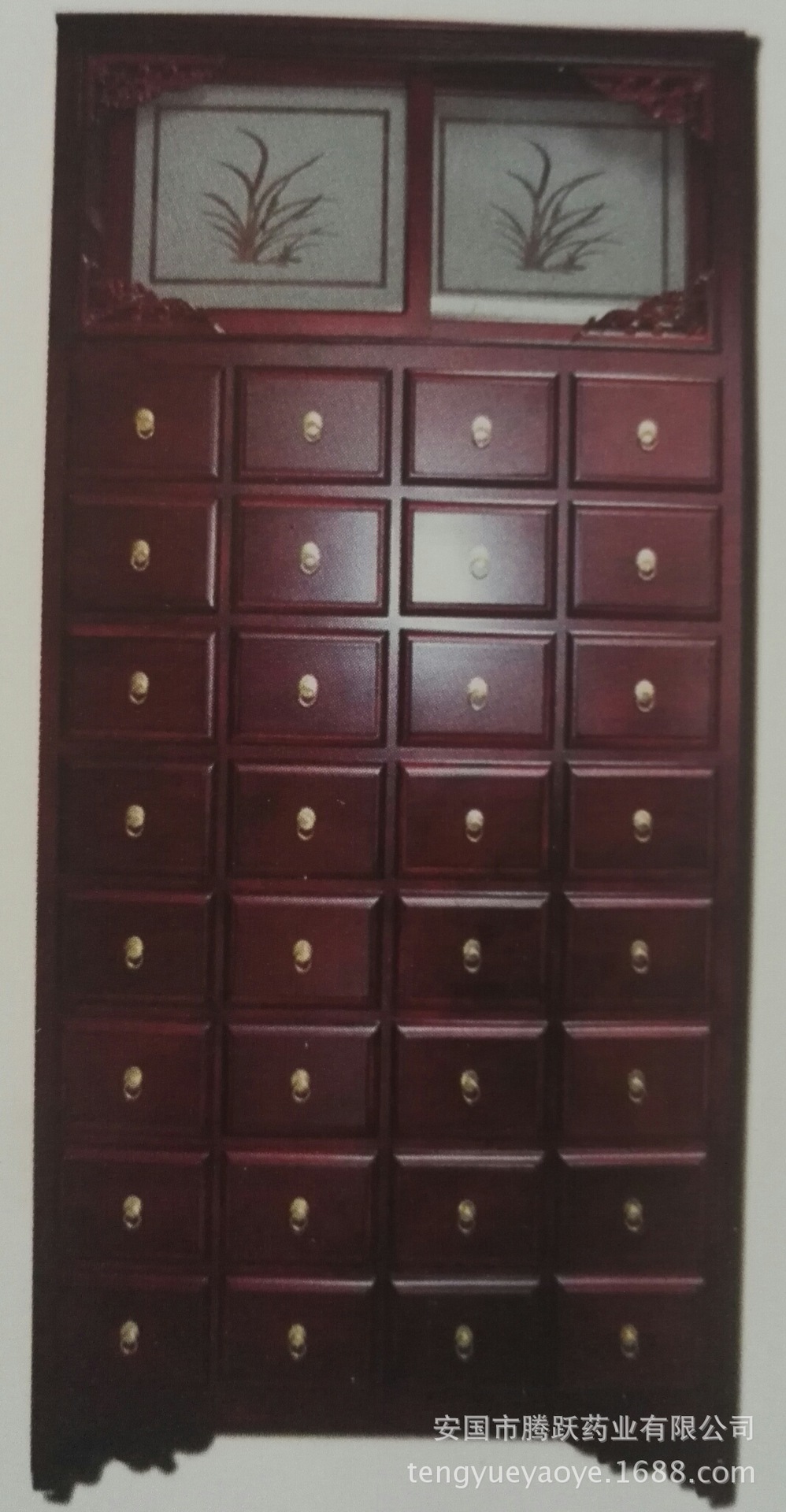 Traditional Chinese Medicine Cabinet Solid Wood Herb Storage Chest Custom Sizes for Clinics Pharmacies key features